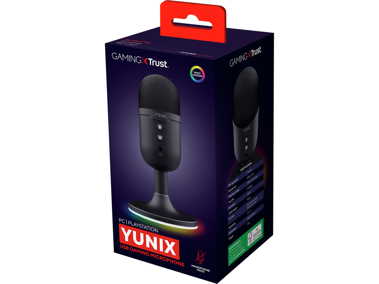 GXT234 YUNIX USB MICROPHONE BLK