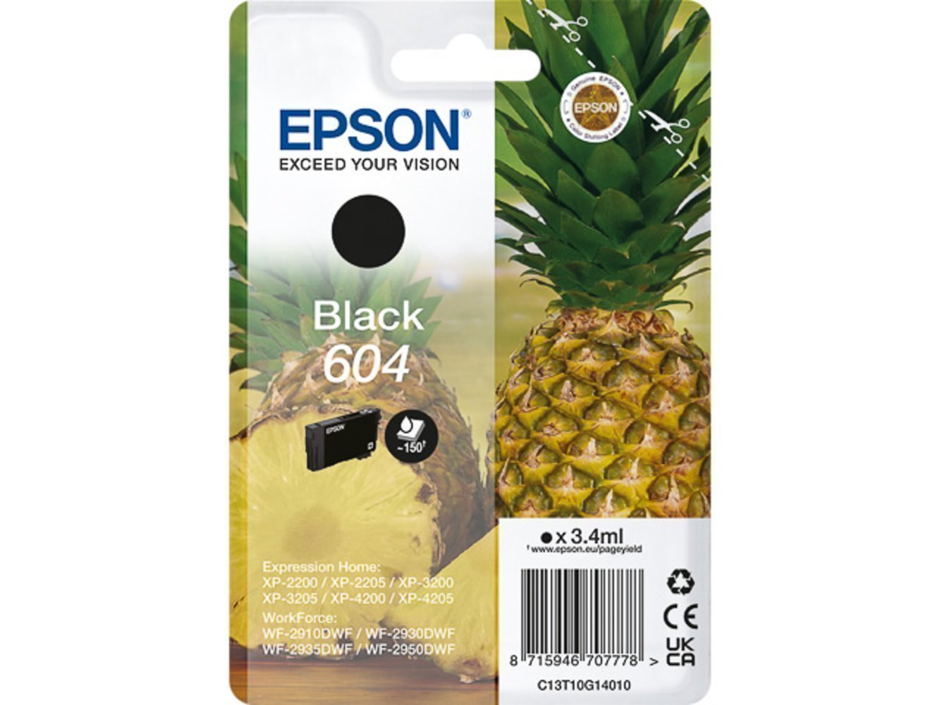 EPSON Tinte Schwarz 3.4ml - Für XP220x/320x/420x/WF29x0-Drucker