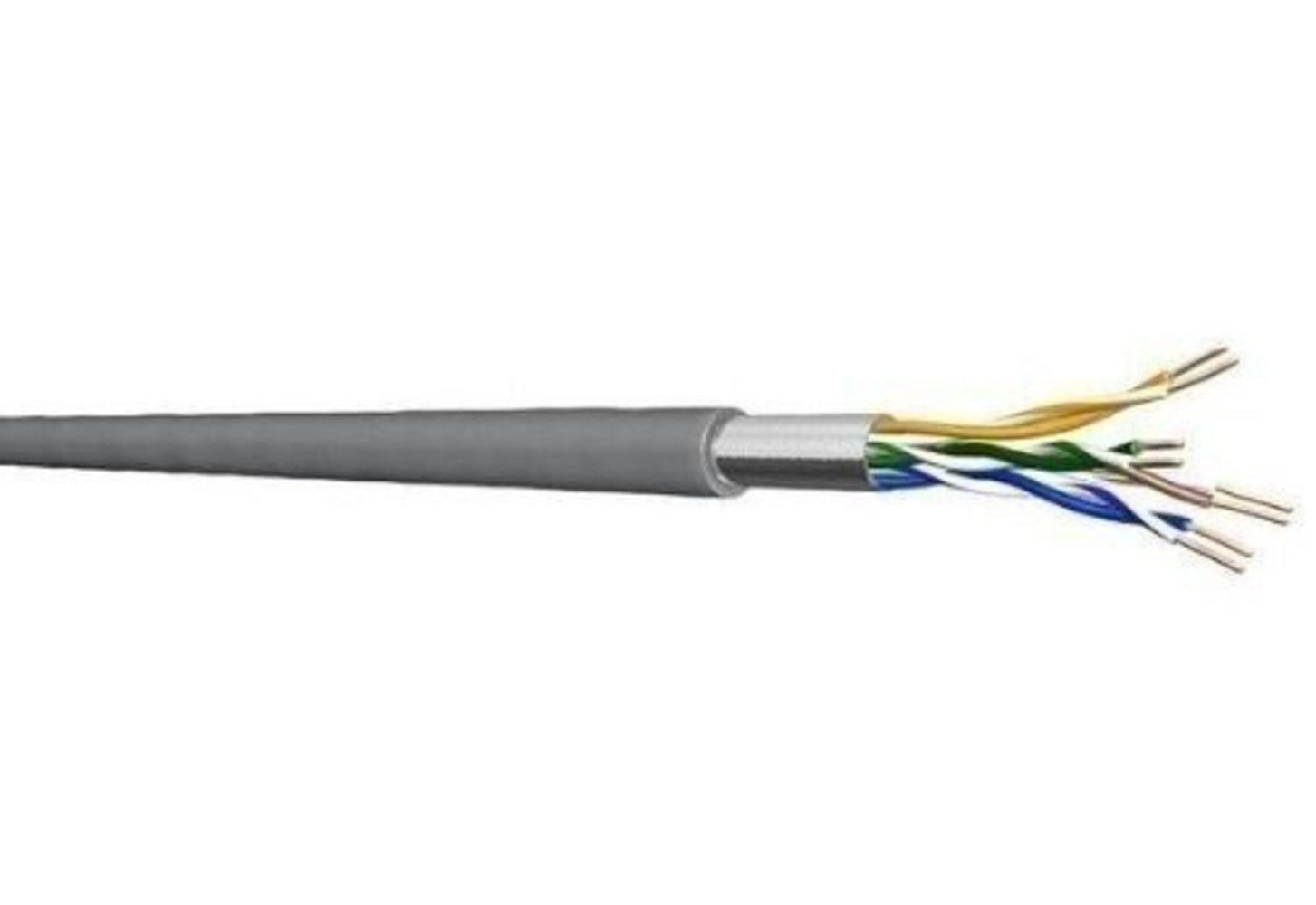 DRAKA Kabel Cat5e FTP 100m massiv AWG24 Massivdraht UC300 S24 FRNC-Mantel