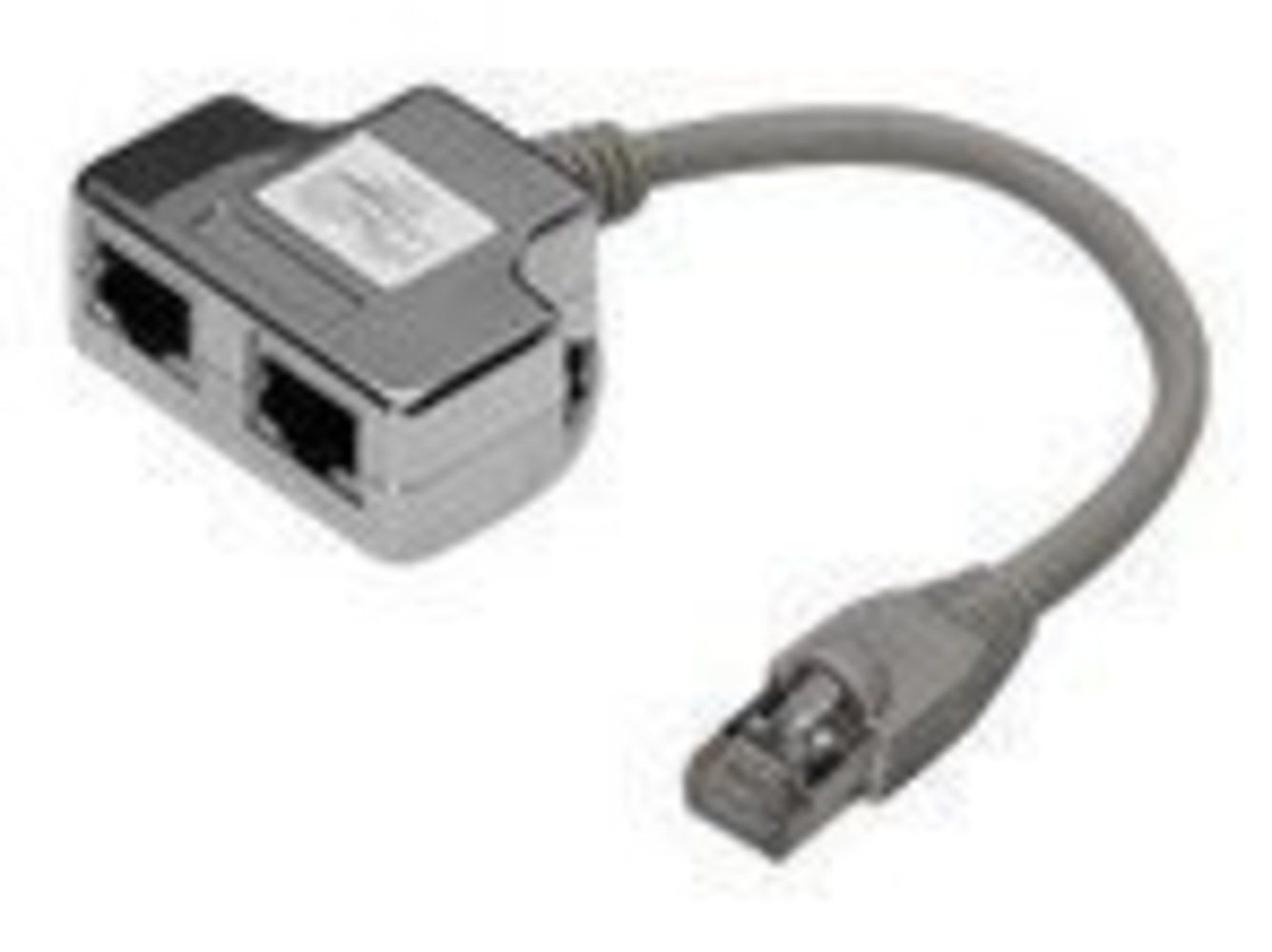 DIGITUS T-Adapter RJ45 CAT5e 19cm - 1xRJ45 Stecker auf 2xRJ45 Buchse geschirmt - Hohe Signalqualität