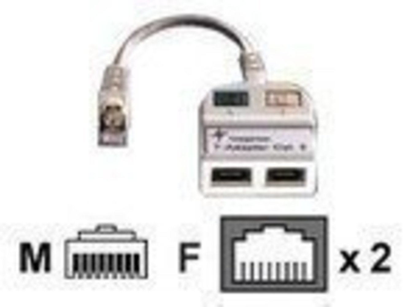 TELEGÄRTNER T-Adapter Cat5e RJ45 Ausgang auf 2x 10Base-T