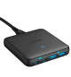 Premium USB-C-Ladegerät von Anker mit 65 Watt PIQ 3.0 & GaN Technologie - 4 Port, schwarz