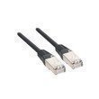 Patchkabel Cat6 2x RJ45 PIMF schwarz 0.25m