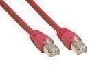  Ka Patch 0.25m Cat6 2x RJ45 PIMF rot