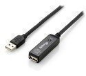 equip USB 2.0 Verlängerung inkl Signalverstärker 10m - Hochwertiges USB Kabel mit optimalem Signalverstärker