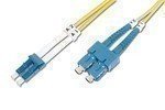 LWL Patchkabel LC/SC 09/125m Singelmode Duplex 5m - DIGITUS, Halogenfrei, Gelb, mit Messprotokoll