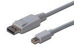 DIGITUS ASSMANN Anschlusskabel mini DisplayPort Stecker auf DisplayPort Stecker 3m doppelt geschirmt weiss