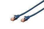 DIGITUS Patchkabel RJ45 S/FTP Cat6 0.50m blau Hebelschutz