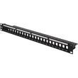 DIGITUS Modulares Patch Panel geschirmt 24-port Blank 1HE Rack Mount Farbe Schwarz transparente Logofelder