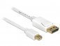 DELOCK Kabel mini DisplayPort St > DisplayPort St 2.0m weiss