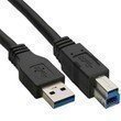 USB 3.0-Kabel, 2m lang, A-Stecker an B-Stecker, schwarz - inklusive Inline-Funktion