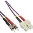 InLine® LWL Duplex Kabel SC/ST 50/125µm OM4 5m - Hochwertiges Glasfaser Patchkabel für schnelle Datenübertragung