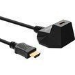 InLine® HDMI Verlängerung - HDMI High Speed mit Ethernet - 4K2K - Stecker/Buchse - schwarz/gold - 1m