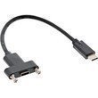 InLine® USB 3.1 Adapterkabel - Stecker C auf Einbaubuchse C, 0.2m