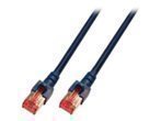 EFB RJ45 Patchkabel S/FTP Cat6 LSZH 0.15m SCHWARZ reines Kupfer Laengenaufdruck auf Knickschutztuelle patentiert