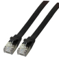 EFB Cat6A RJ45 Flachpatchkabel, 0.5m, schwarz, U/FTP