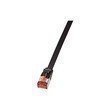 LogiLink Flachpatchkabel RJ45 U/FTP Cat6 0.50m schwarz