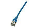 LogiLink Patchkabel CAT6A STP TPE Slimeline blau 2.0m