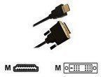 JOUJYE HDMI/DVI-D Adapterkabel 1m | HDMI Stecker A/DVI-D Stecker 18+1 | Vergoldet | Hochdichte 3-fach Abschirmung | HDCP konform