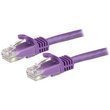 CAT6-Patchkabel von STARTECH.COM - 1.5m - lila - Snagless-RJ45 - 24 AWG Kupferdraht - für LAN und Ethernet