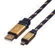 ROLINE GOLD USB 2.0 Kabel Typ A - 5-Pin Mini 3.0m