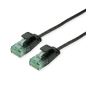 ROLINE RM UTP DataCenter Patchkabel Kat.6A (Class EA), schwarz, 0.15 m - slim