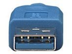 Techly USB3.0 Kabel 0.5m blau mit Typ A-Stecker und Micro B-Stecker