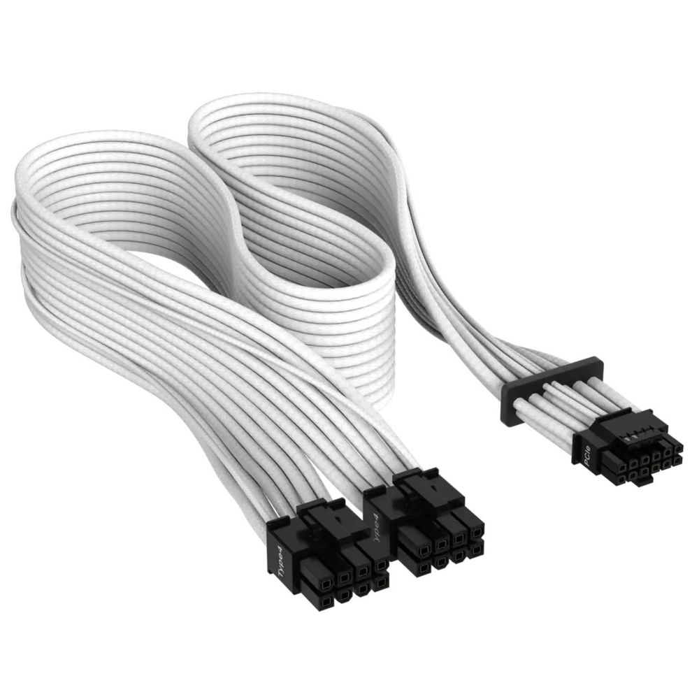 Corsair Kabel PSU 12+4pin PCIe Gen5 Type-4 Weiß