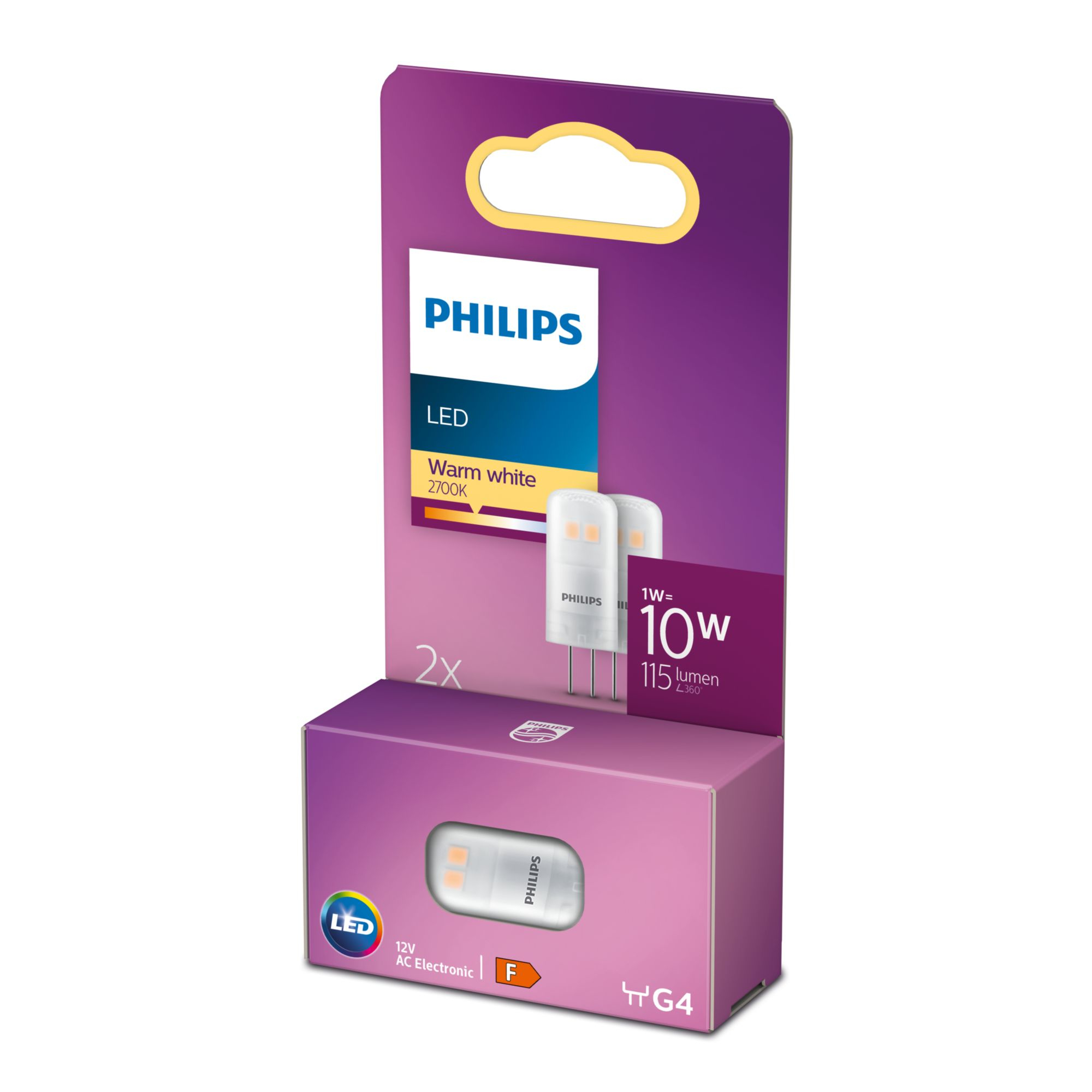 Signify Philips LED Standard Brenner 10W G4 Warmwei non-dim 2erP